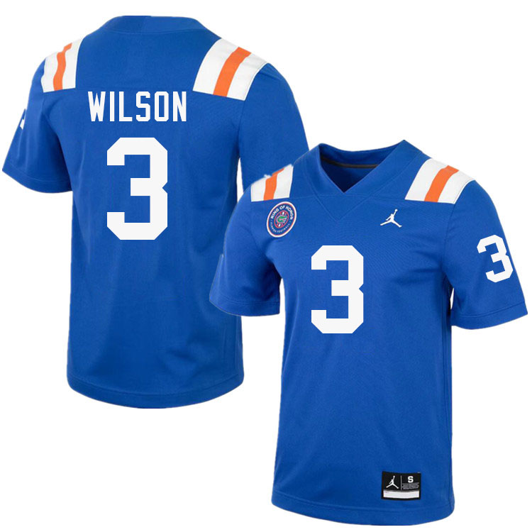 Dallas Wilson Florida Jersey,Florida Gators #3 Dallas Wilson Uniforms,Jersey Youth-Throwback Royal